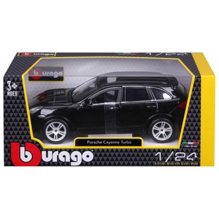 BBURAGO Porsche Cayenne Turbo, Die-Cast, 1:24, opening doors, black color.-10