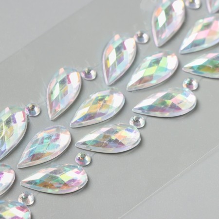 Stick plastic rhinestone "Fountain" silver 25x8.5 cm-2
