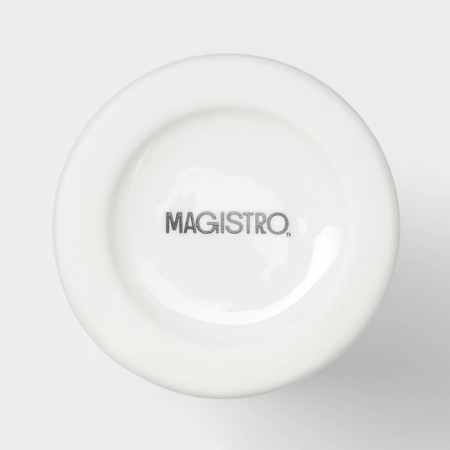 Vase for flowers porcelain Magistro "Blanche", 7.7 × 18.5 cm, white color-4