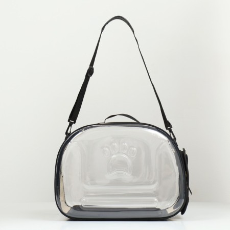 Bag - Animal carrying, folding, transparent, 42 x 32 x 28 cm, beige-4
