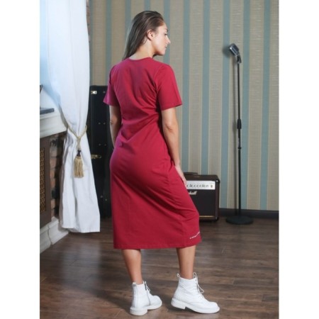 Female dress w.w.f.h., size 44, burgundy color-2