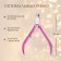 Manicure nippers for cuticle, 9.5 cm, blade length - 9 mm silver/pink color