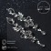 Hanging earrings with rhinestones "evening" magic, black and white color in gray metal, 10.5 cm