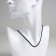 Nylon cord d = 2 mm, cable weaving, 45 cm, black color
