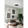 Sayulita backlight fan, 3x8.5W, LED, plastic, black, gray, acrylic, milk