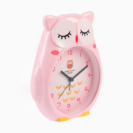 Clock - alarm clock "Owl", discrete move, dial d -11 cm, 14.5 x 16 cm, aa-1