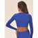 Crype female top in a rubber with a long sleeve Mirey Top Manica Lunga, size 46-48, Blue color