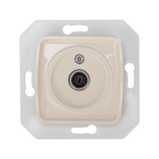 The mechanism of TV outlet kranz is passable, hidden installation, beige KR-78-0251