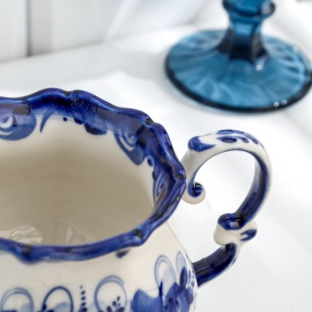 Tea couple "Eliza", Gzhel, Porcelain, 400 ml, 10x10 cm-7