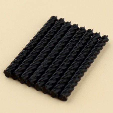 Candles for the cake, black, 16 pcs., 0.5 x 6.5 cm.-2
