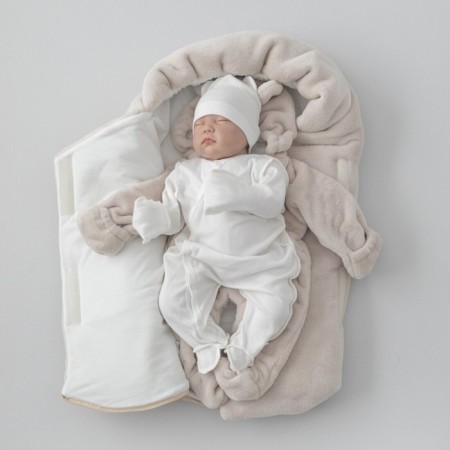Set for discharge Winter Kinderlitto "Domovyen", 5 items, height 56-62 cm, beige color-1