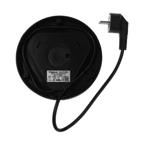 Electric kettle Sakura SA-2717BK, glass, 1.7 l, 2200 watts, black-8