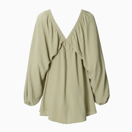 Women's dress MIST with a deep neckline river. 48, olive-11