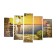 Carty clock is wall-mounted, modular "sailboat at sunset", silent, 80 x 140 cm