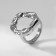Ring Metal "Trend" crumpled oval, color silver, size 16