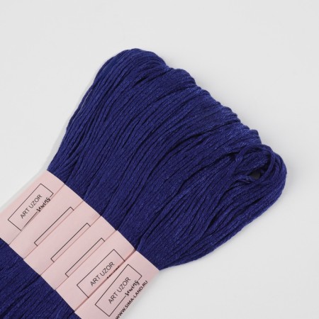 Set of threads muline No. 820, 8 ± 1 m, 6 pcs, pure blue color-2