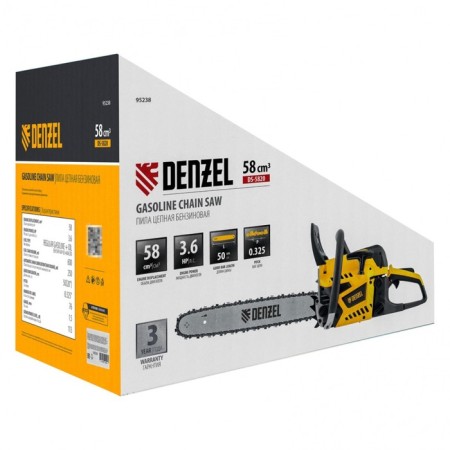 DREAL DENZEL DENZEL 95238, DS-5820, tire 50 cm, 58 cm3, 3.6 hp, step 0.325-9