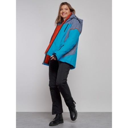 Ski jacket female winter, size 56, blue color-19