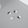 Decor for creativity metal, enamel "yin-yang" silver 1.1x1.5 cm