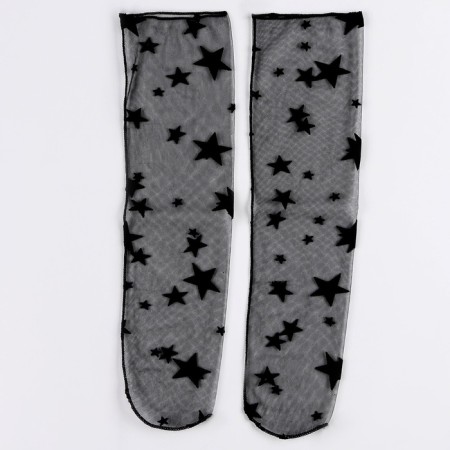 Carnival accessory, socks, black, stars-5