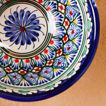 Rishtan ceramics "Patterns", 18 cm, big, mix-11