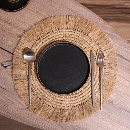 Wicker rug round 40 cm-5