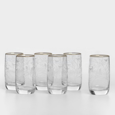 A set of glass glasses "Vienna Forest", 330 ml, 6 pcs