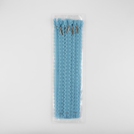 Lightning "Spiral", No. 3, insoluble, openwork, castle machine, 30 cm, blue color-3