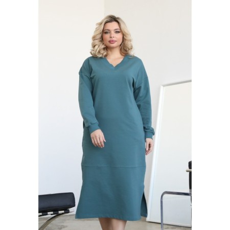 Female dress, size 50, turquoise color-13