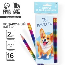 Set 2 pencils and notebook 