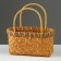 Wicker basket, 26 x 11 x h13/25 cm, honey, sequoia