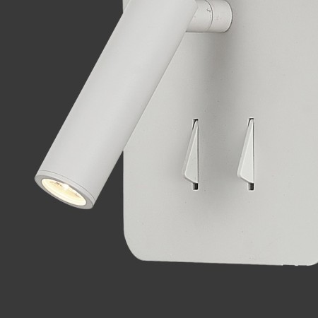 Wall lamp Mantra Cayman, LED, 210+410LM, 3000K, 130x116x130 mm, matte white color-1