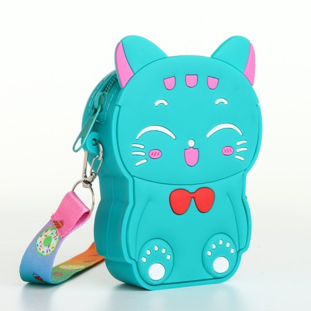 Bag's bag with lightning, turquoise color
