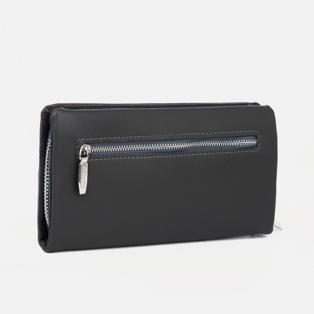 Women's wallet with lightning, gray color-1
