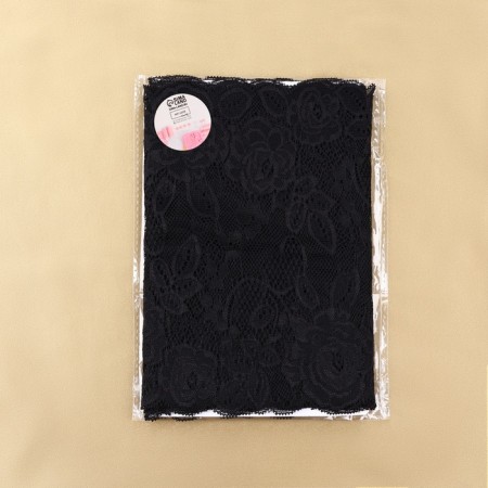 Lace elastic fabric, 190 mm × 2.7 ± 0.5 m, black color-3