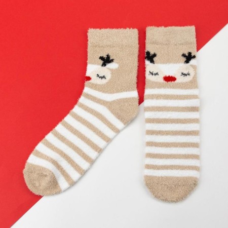 New Year's socks KAFTAN "Deer" size 36-39 (23-25 ​​cm), 100% of the p/e-1