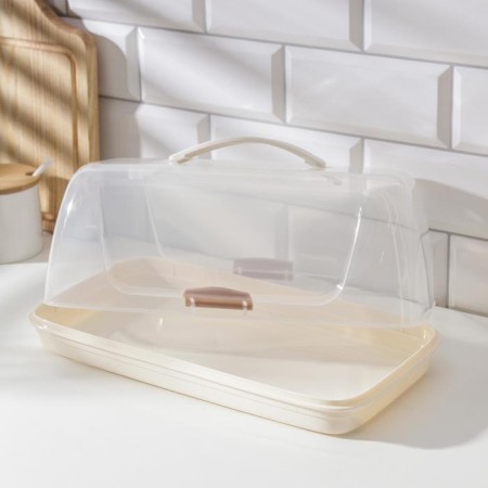Barberry breadbine, 19 × 33 × 16 cm, cream cream color-3