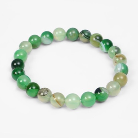 Bracelet ball No. 8 “Agate Green”, D = 6 cm