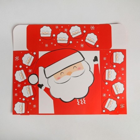 Folding box "Santa Claus", 25 x 25 x 10 cm, new year-7