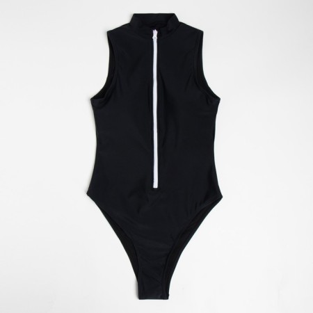 Women's swimsuit Minaku with a zipper, black color, size 46-5