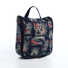 Cosmetic bag with lightning, dark blue color