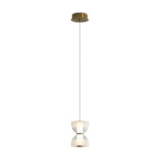 Suspended lamp Freya Fr6136PL-L6BT KOIL, 150x150x1755 mm, LED, 9W, 800LM, 3000K, brass color