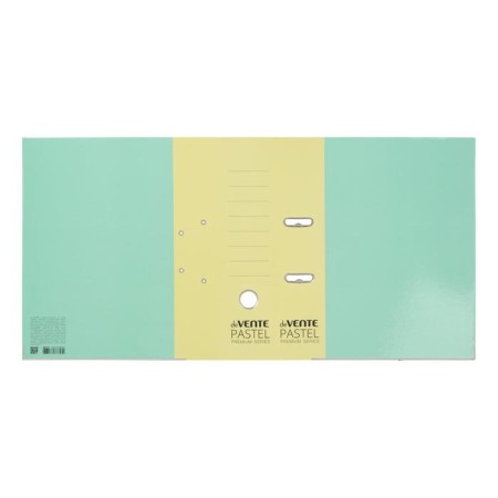 A4, 75 mm registrar folder, Davente Pastel, collapsible, metal edging, matte lamination, pastel turquoise color-1