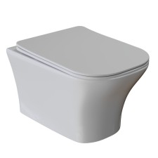 The toilet of the suspended Wave City, the Duroplast with a microlypt, a beard, white gloss, (l) 10719
