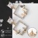 Earrings with rhinestones "flutter" butterflies in a square, white color in gold