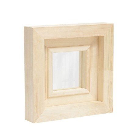 Window, 30 × 30cm, double glass of linden-2