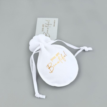 The sucker bag “You are beautiful”, beige, embossing, 9 × 12 cm-3