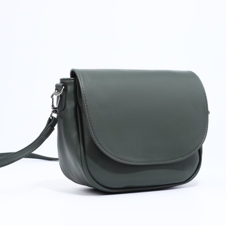 Richet bag on a magnet, outer pocket, long belt, green color-2