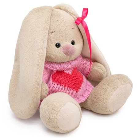 Soft toy "Bunny", in a sweater with a heart, 5 cm-1