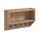 Shelf with hooks, 608 x 186 x 392, oak craft gold